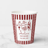 Pizza doodle special Delivery Baby Shower Pappbecher (Rückseite)