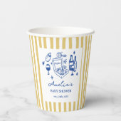 Pizza doodle special Delivery Baby Shower Pappbecher (Rückseite)