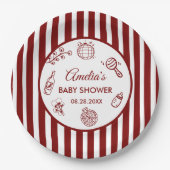 Pizza doodle special Delivery  Baby Shower Pappteller (Vorderseite)