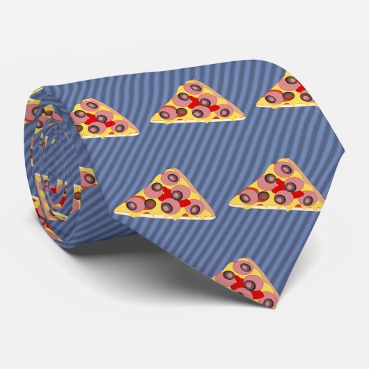 Pizza-Dreieck - kundenspezifische Krawatte (Gerollt)