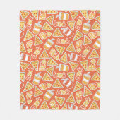 Pizza & Drink Pattern Fleecedecke (Vorderseite)