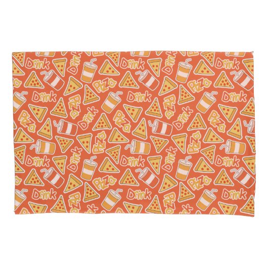 Pizza & Drink Pattern Kissen Kissenbezug (Vorderseite)