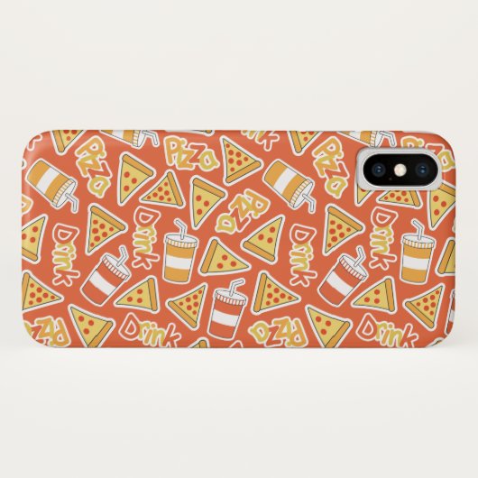 Pizza & Drink Pattern Telefongehäuse Case-Mate iPhone Hülle (Rückseite (Horizontal))