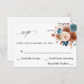 Pizza & Dusty Blüten UAWG RSVP Karte (Vorne/Hinten)