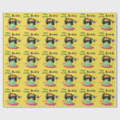 Pizza Eating Monster Personalisieren Geburtstag Geschenkpapier (Flach)