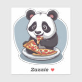 Pizza Eating Panda Aufkleber (Blatt)