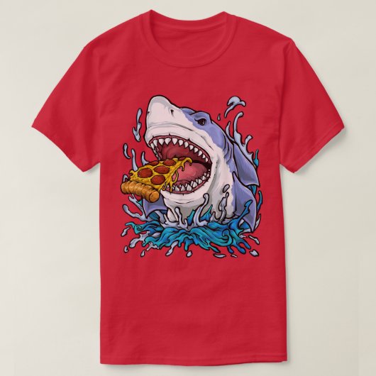 Pizza Eating Shark  T-Shirt (Design vorne)