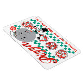 Pizza egal wie ich schneiden es Retro Premium Magn Magnet (Rechte Seite)