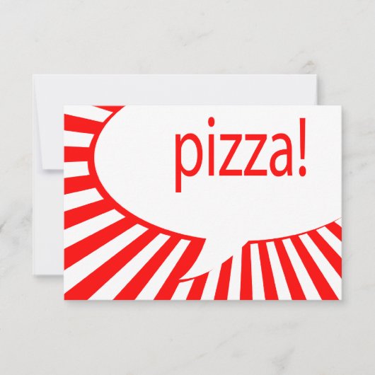 Pizza! Einladung (Vorderseite)