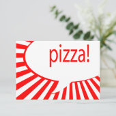 Pizza! Einladung (Stehend Vorderseite)