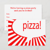 Pizza! Einladung (Vorne/Hinten)