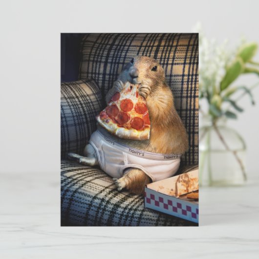 Pizza Einladung (Stehend Vorderseite)