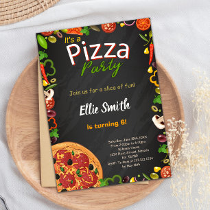 Pizza Einladungen zum Geburtstag