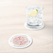 Pizza-Ereignis als benutzerdefinierter Text | Rund Runder Pappuntersetzer (Vor Ort)