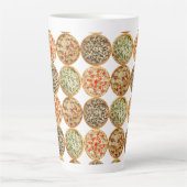 Pizza erfreut Latte Tasse (Vorderseite)