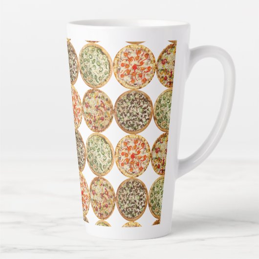 Pizza erfreut Latte Tasse (Rechts)