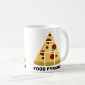 Pizza-Essen-Pyramide Lustiger Becher oder Reisebec Kaffeetasse (VorderseiteRechts)