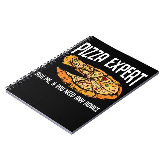 Pizza Expert Funny Pizza Advice Notizblock (Linke Seite)