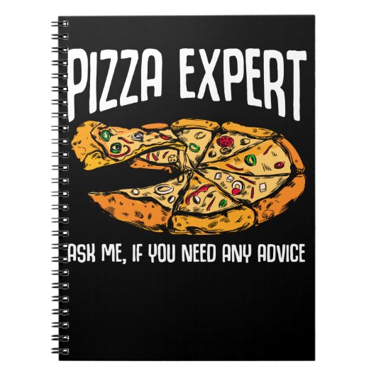 Pizza Expert Funny Pizza Advice Notizblock (Vorderseite)