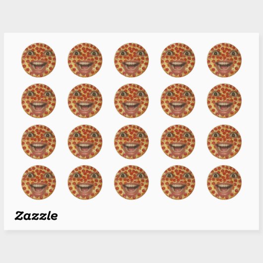 Pizza Face Sticker (Blatt)