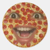 Pizza Face Sticker (Vorderseite)