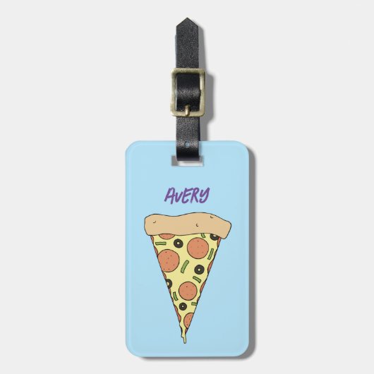 Pizza Fan Personalisierter Gepäckträger Gepäckanhänger (Vorderseite vertikal)