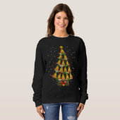 Pizza Fast Food  Xmas  Pizza Christmas Tree Lights Sweatshirt (Vorne ganz)