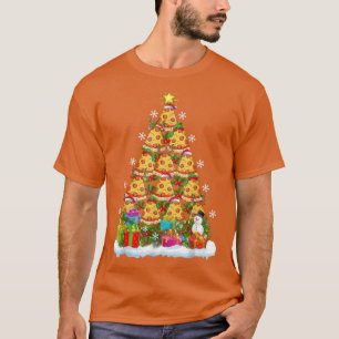 Pizza Fast Food Xmas Tree Lighting Santa Pizza Chr T-Shirt