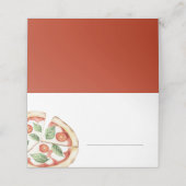 Pizza Fill in Buffet Place Card Platzkarte (Außenseite Aufgefaltet)