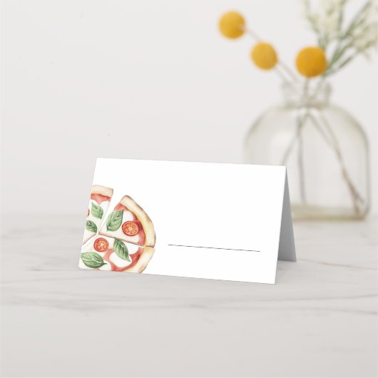 Pizza Fill in Buffet Place Card Platzkarte (Vorderseite)