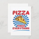 Pizza Fixes Alles - Funny Pizza Quote Design Dankeskarte (Vorne/Hinten)