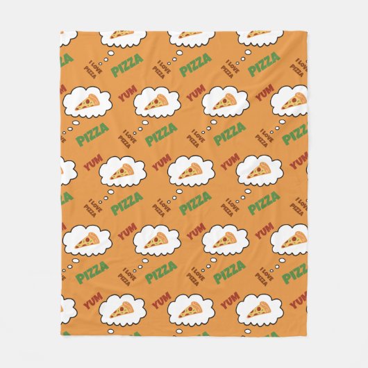 Pizza Fleecedecke (Vorderseite)