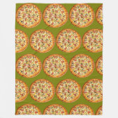 Pizza Fleecedecke (Vorderseite)