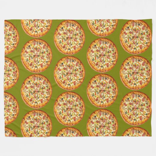 Pizza Fleecedecke (Vorderseite (Horizontal))