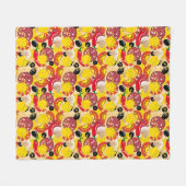 Pizza Fleecedecke (Vorderseite (Horizontal))