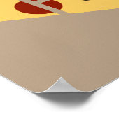 Pizza Food Pyramid Funny Poster Sign (Ecke)