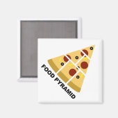 Pizza Food Pyramide Funny Kühlschrankmagnet (Vorderseite/Rückseite)