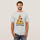 Pizza Food Pyramide Funny T - Shirt (Vorne ganz)