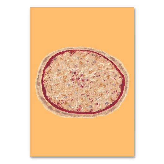 Pizza Food Reading Flashcards für Erwachsene Tischnummer (Vorderseite)