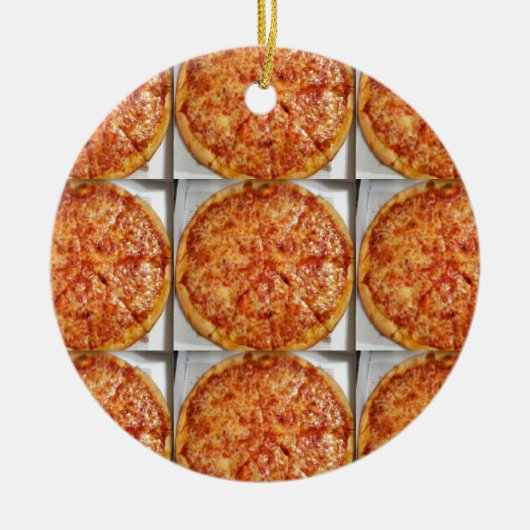 Pizza-Foto Keramik Ornament (Vorne)