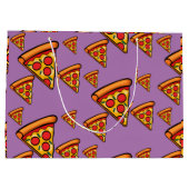 Pizza Freitag Design - Geschenktasche - Groß Große Geschenktüte (Rückseite)