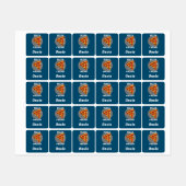 Pizza Freitag Design - Kleines Quadrat Bekleidungs Etiketten (Blatt)