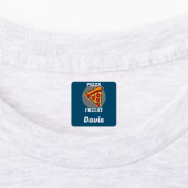 Pizza Freitag Design - Kleines Quadrat Bekleidungs Etiketten (Befestigt)