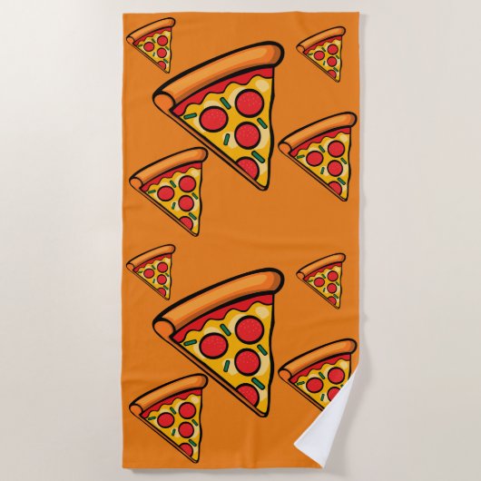 Pizza Freitag Design - Strandtuch (Vorderseite)