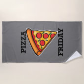Pizza Freitag Design - Strandtuch (Vorderseite)
