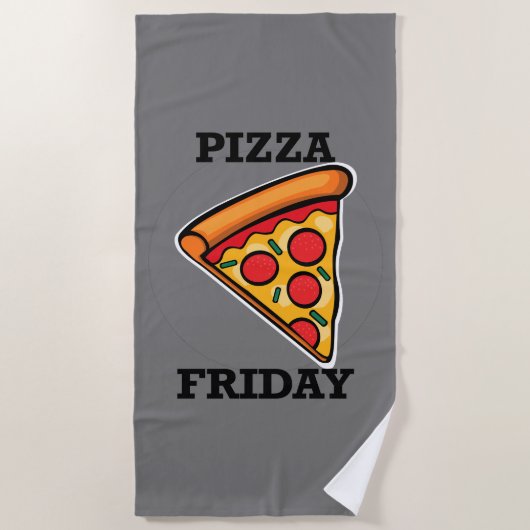 Pizza Freitag Design - Strandtuch (Vorderseite)