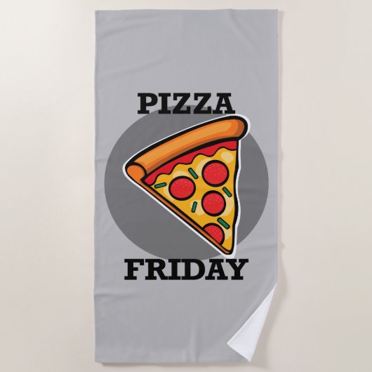 Pizza Freitag Design - Strandtuch (Vorderseite)