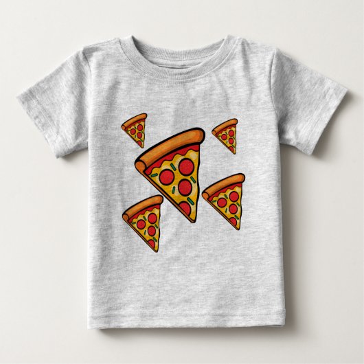 Pizza Friday Design - Baby Fine Jersey T - Shirt (Vorderseite)