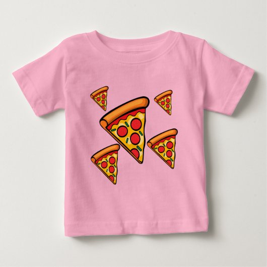 Pizza Friday Design - Baby Fine Jersey T - Shirt (Vorderseite)