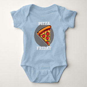 Pizza Friday Design - Baby Jersey Bodysuit Strampler